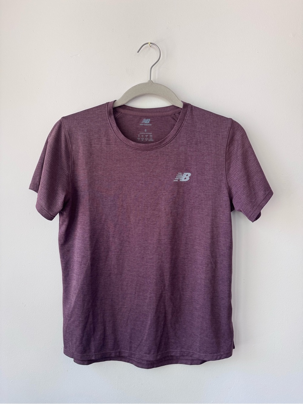 NWOT new balance breathable, lightweight tee in purple, size small